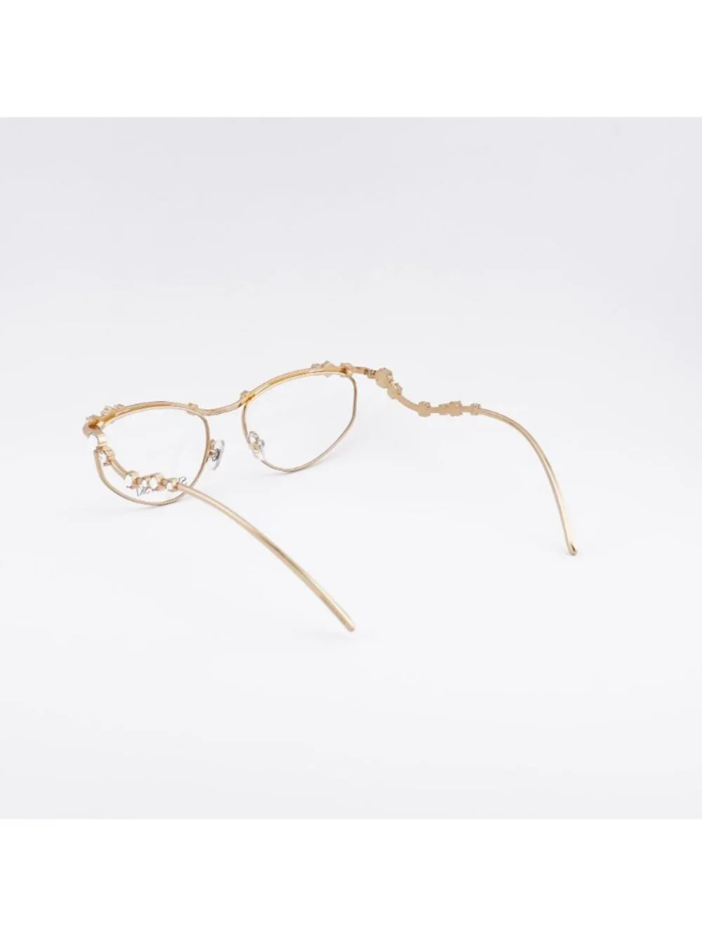 Swarovski SK1015 4004 Eyeglasses Gold with Stones 55mm Irregular Frame